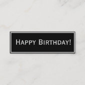 Op uw speciale dag/gelukkige dag mini visitekaartje (Voorkant)