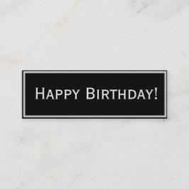 Op uw speciale dag/gelukkige dag mini visitekaartje