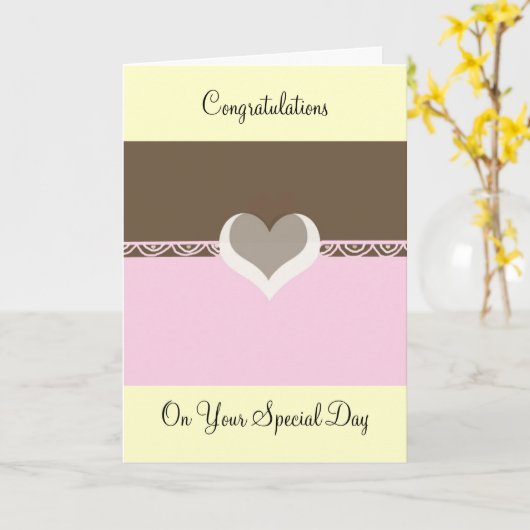 Op uw speciale dag kaart (Gele Bloem)