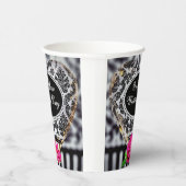 Op uw trouwdag Papier Zwart en Wit Papieren Bekers (Rechts)