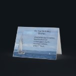 Op uw verjaardag, broeder... kaart<br><div class="desc">"Wat is een betere dag om uit te drukken hoe dankbaar ik ben om je in mijn leven te hebben - als een man dat ik bewonder, een vriend die ik vertrouw ... en een broeder van wie ik hou. Fijne, gelukkige verjaardag!" Foto van een zeilboot. Infinnite producten zijn voorzien...</div>