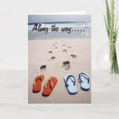 OP UW VERJAARDAG STRAND STIJL KAART (Voorkant)