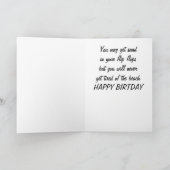 OP UW VERJAARDAG STRAND STIJL KAART (Binnen)