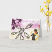 Op vakantie kaart (Gele Bloem)