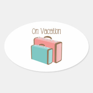 Op Vakantie Ovale Sticker