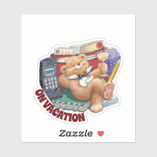 Op vakantie sticker (Vel)
