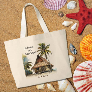 Op vakantie tot nader bericht strandtas grote tote bag