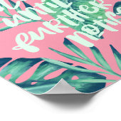 Op vakantie tot nader bericht tropische palm poster (Hoek)