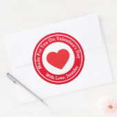 Op Valentijnsdag gemaakt voor u Ronde Sticker (Envelop)