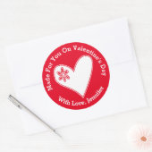 Op Valentijnsdag gemaakt voor u Ronde Sticker (Envelop)