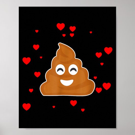 Op Valentine Emoticon Funny Valentines Day Op  Poster (Voorkant)