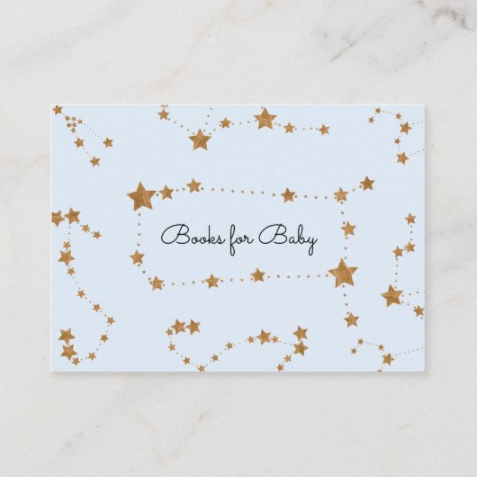 Op verzoek van het Baby shower Moon Informatiekaartje (Achterkant)