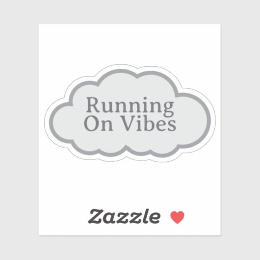 Op Vibes Lopen - Herkenbare Cloud Sticker (Vel)
