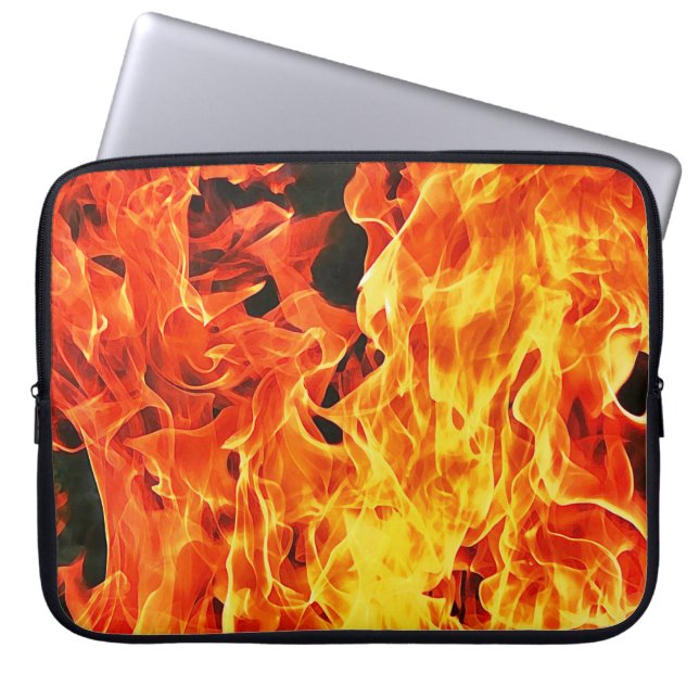 Op Vlammen Kunst Laptop Hoes (Voorkant)