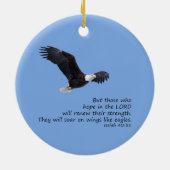 Op vleugels als Eagles Ornaming Keramisch Ornament (Achterkant)