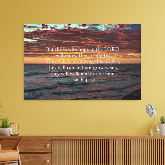 Op vleugels van adelaars - Jesaja 40:31 Canvas Afdruk (Insitu (Woonkamer))