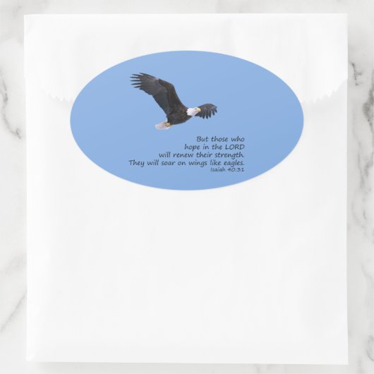 Op vleugels zoals adelaars Stickers (Tas)