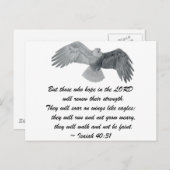 Op vleugels zoals Eagles - is 40:31 Briefkaart (Voorkant / Achterkant)