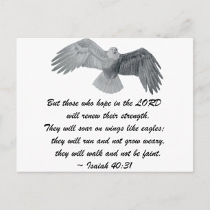 Op vleugels zoals Eagles - is 40:31 Briefkaart