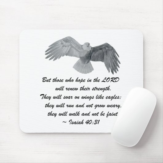 Op vleugels zoals Eagles - is 40:31 Muismat (Met muis)