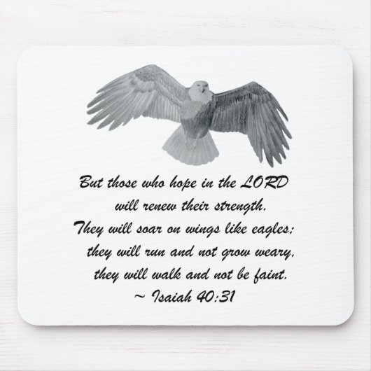 Op vleugels zoals Eagles - is 40:31 Muismat (Voorkant)