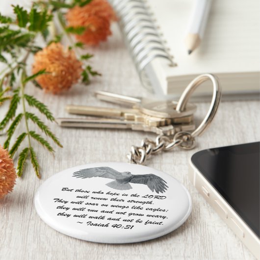 Op vleugels zoals Eagles - is 40:31 Sleutelhanger (Zijkant)