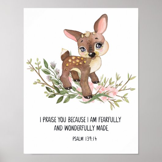 Op vreeslike en wonderlike wyse geskape, Psalm 139 Poster (Voorkant)