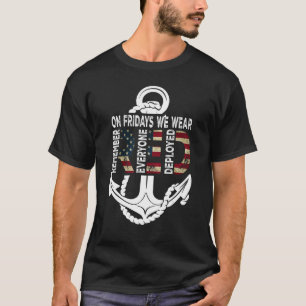 Op vrijdag Draag we Red Remember Iedereen ingezet T-shirt