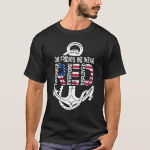 Op vrijdag Draag we Red Remember Iedereen ingezet T-shirt