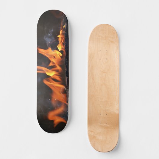Op vuur Hot Flames Skateboard Deck (Voorkant)