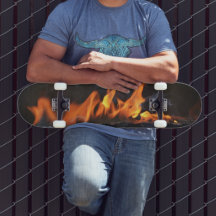 Op vuur Hot Flames Skateboard Deck