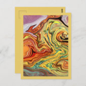 Op vuurmeerkleurige Briefkaart abstracte Kunst (Voorkant / Achterkant)