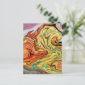 Op vuurmeerkleurige Briefkaart abstracte Kunst (Staand voorkant)