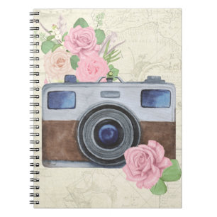 Op Wanderlust geïnspireerde reiscamera Notitieboek