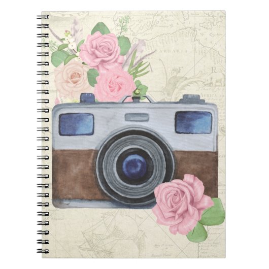 Op Wanderlust geïnspireerde reiscamera Notitieboek (Voorkant)