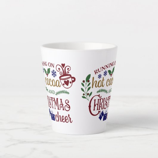 Op warme cacao en kerstmis latte mok (Voorkant)