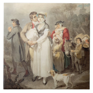 Op weg, 1799 (m/c over sporen van potlood op pa tegeltje