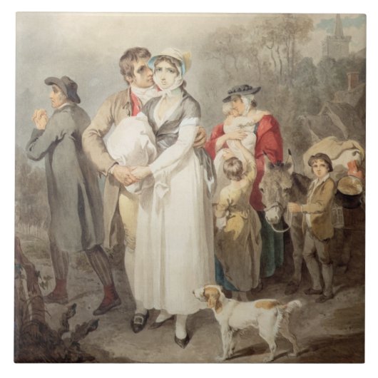 Op weg, 1799 (m/c over sporen van potlood op pa tegeltje (Voorkant)