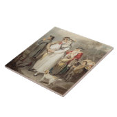 Op weg, 1799 (m/c over sporen van potlood op pa tegeltje (Zijkant)