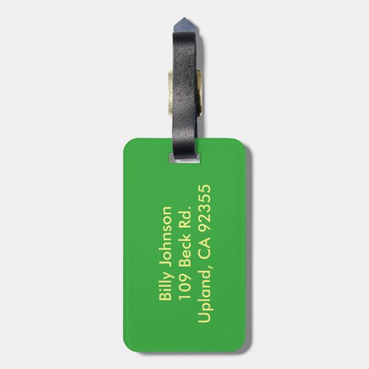 Op weg bagagelabel (Achterkant verticaal)