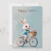 Op weg! | Cute Bunny-fiets Pasen kaart (Voorkant)