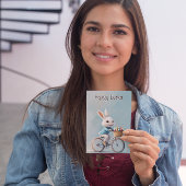 Op weg! | Cute Bunny-fiets Pasen kaart