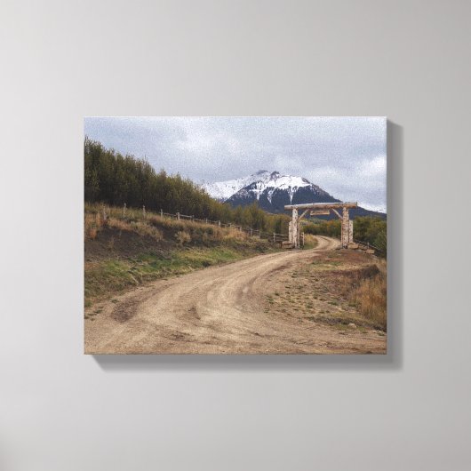 Op Weg Huiswaarts in de Weide  Canvas Afdruk (Voorkant)