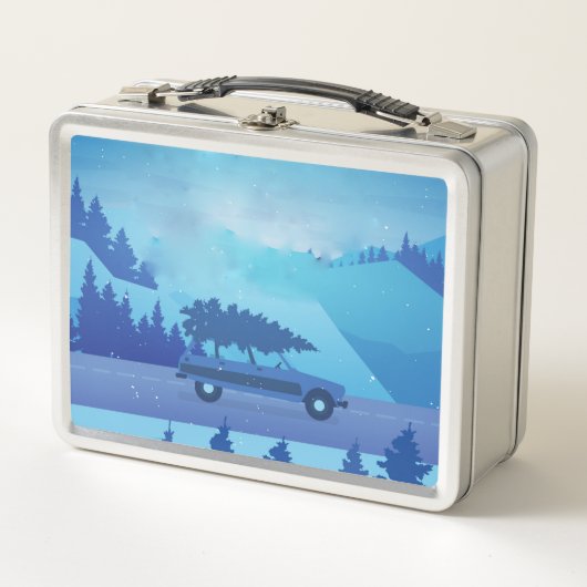 Op weg met een kerstboom (Voorkant)