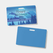 Op weg met een kerstboom badge (Voor- en achterkant)