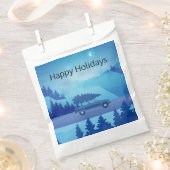 Op weg met een kerstboom bedankzakje (Geknipt)