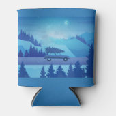 Op weg met een kerstboom blikjeskoeler (Voorkant)