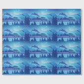 Op weg met een kerstboom cadeaupapier (Vlak)