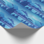 Op weg met een kerstboom cadeaupapier (Hoek)