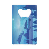 Op weg met een kerstboom creditkaart flessenopener (Voorkant)